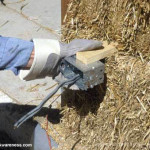 electrical box in straw bale wall